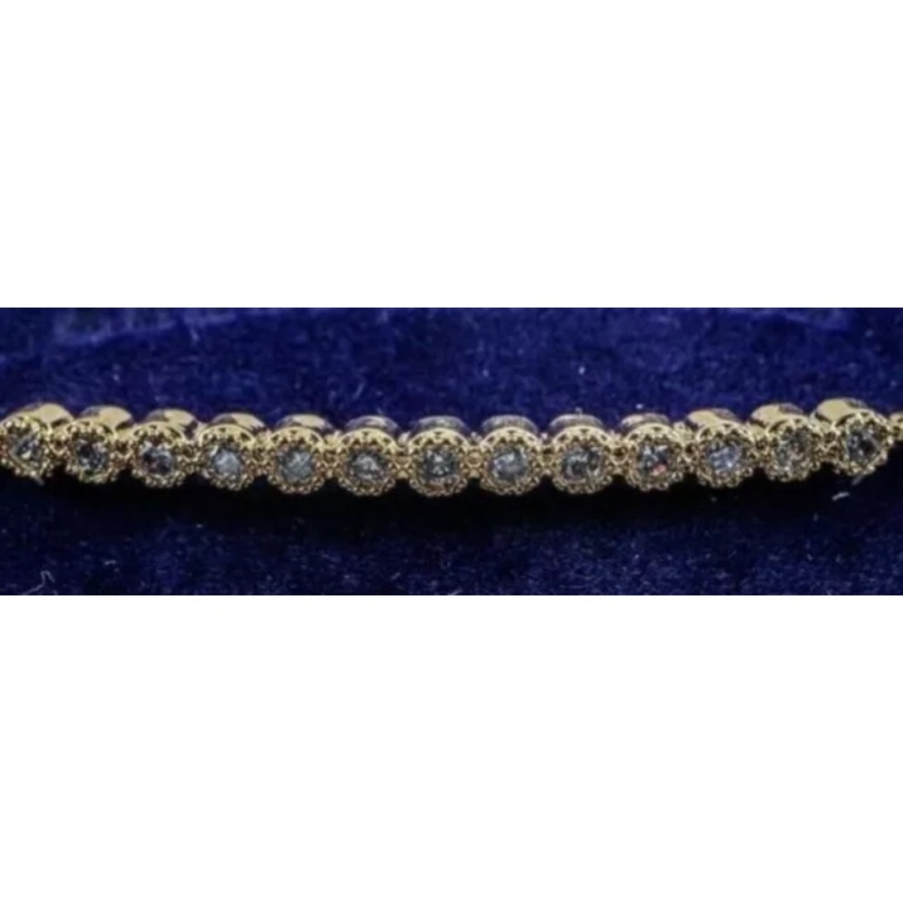 GT Bracelet, Bar of Solitaire Swarovski Elements Tassels